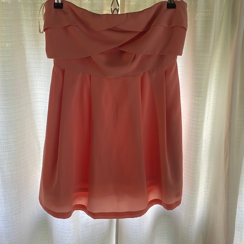 Forever 21 peach/pink strapless dress